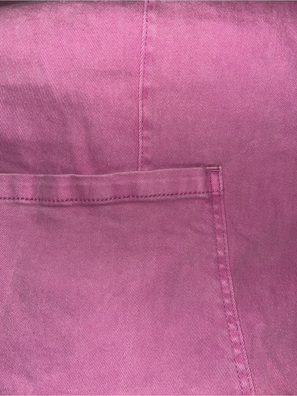 Zenana Outfitters L Pink V-Neck Relaxed Cotton Denim Stretch Overalls - Picture 5 of 6